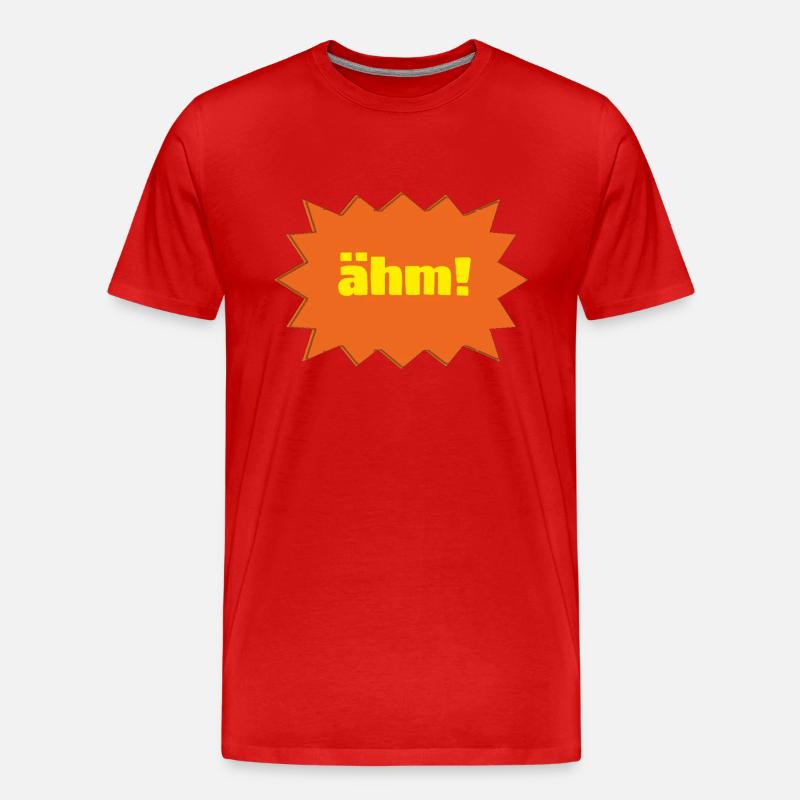 ähm - Männer Premium Bio T-Shirt - Rot