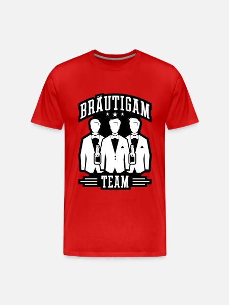 Team Groom Wedding - Men's Premium Organic T-Shirt - red