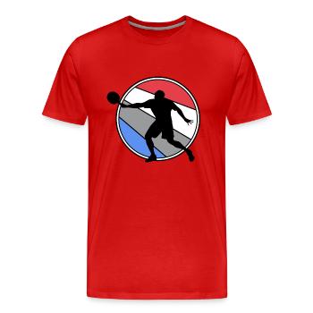ping-pong pingpong joueur de ping-pong - T-shirt bio Premium Homme - rouge - Devant - Damien (186cm)