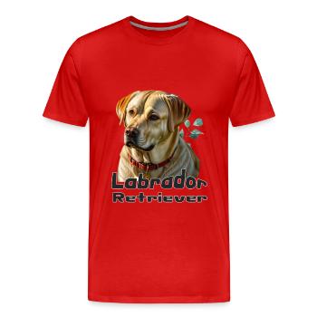 Labrador Retriever on Shirt’s - Vêtements et accès - T-shirt bio Premium Homme - rouge - Devant - Damien (186cm)