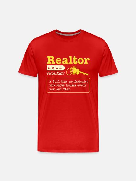 Définition de Agent immobilier - T-shirt bio Premium Homme - rouge