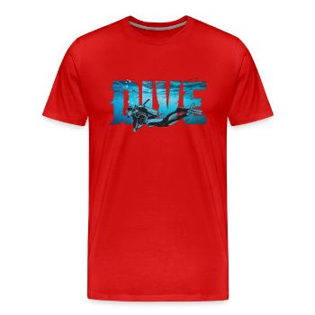 Dive - Men's Premium Organic T-Shirt - red - Front - Damien (186cm)