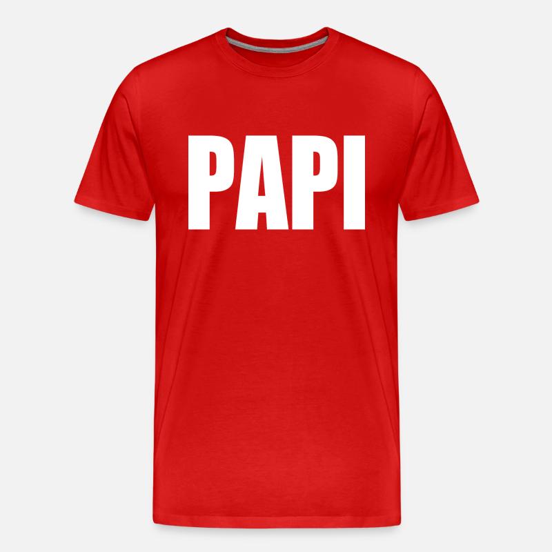 Papi - Männer Premium Bio T-Shirt - Rot