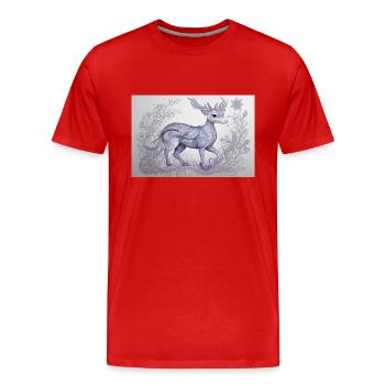 animal mystique 20 - T-shirt bio Premium Homme - rouge - Devant - Damien (186cm)