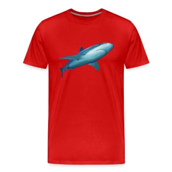Haie - Männer Premium Bio T-Shirt - Rot - Vorne - Damien (186cm)