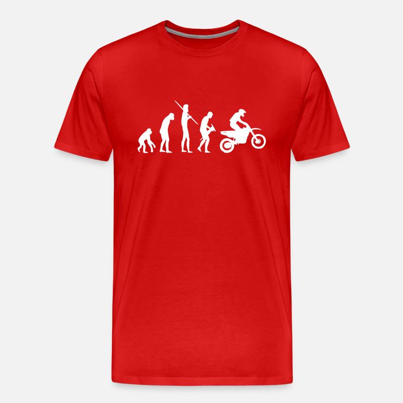 Motocross Evolution - Männer Premium Bio T-Shirt - Rot