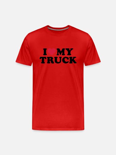 LKW - Männer Premium Bio T-Shirt - Rot