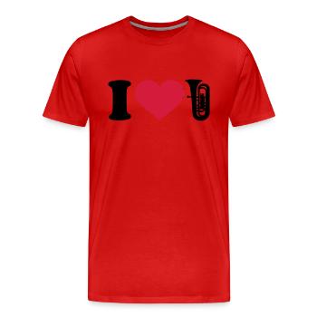 Tuba - Männer Premium Bio T-Shirt - Rot - Vorne - Damien (186cm)