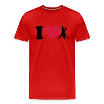 I love Danser - T-shirt bio Premium Homme - rouge - Devant - Damien (186cm)