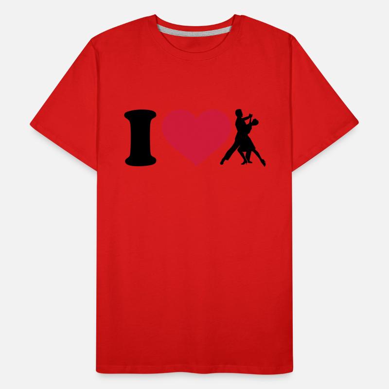 I love Dancing Men's Premium Organic T-Shirt