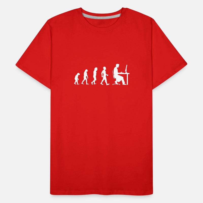 Evolution - Gift - Programmers Computer Nerd Men's Premium Organic T-Shirt