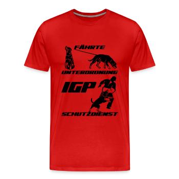IGP Edition 2022 Rottweiler - Männer Premium Bio T-Shirt - Rot - Vorne - Damien (186cm)