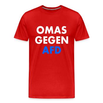 Grannies against afd - Men's Premium Organic T-Shirt - red - Front - Damien (186cm)