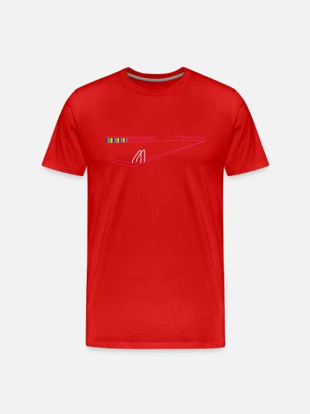 Tooting Lido in Pink - Men's Premium Organic T-Shirt - red