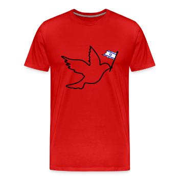 Israel - T-shirt bio Premium Homme - rouge - Devant - Damien (186cm)
