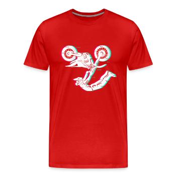 Motocross Moto Enfants Garçons Dirt Biker Hommes - T-shirt bio Premium Homme - rouge - Devant - Damien (186cm)
