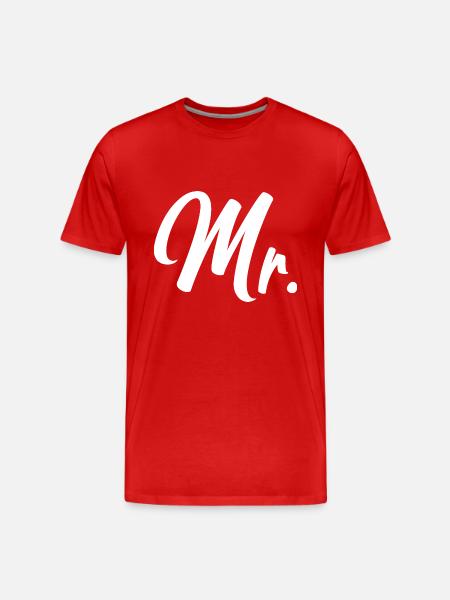 Mr - Mr et Mme Duo - T-shirt bio Premium Homme - rouge
