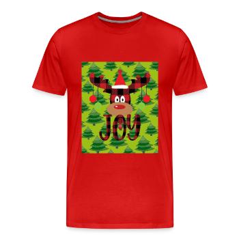 Bientôt NOEL - T-shirt bio Premium Homme - rouge - Devant - Damien (186cm)