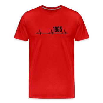 1965 Gift 1965 Retro 1965 Original 1965 Vintage - Men's Premium Organic T-Shirt - red - Front - Damien (186cm)