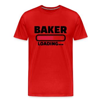 Baker - Men's Premium Organic T-Shirt - red - Front - Damien (186cm)