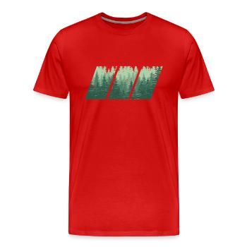 bois - T-shirt bio Premium Homme - rouge - Devant - Damien (186cm)