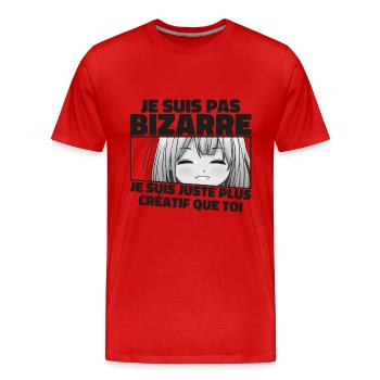 Je Ne Suis Pas Bizarre, Je Suis Juste Plus Créatif - T-shirt bio Premium Homme - rouge - Devant - Damien (186cm)