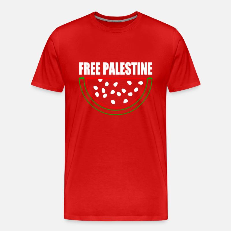 Free palestine Wassermelone Melone - Männer Premium Bio T-Shirt - Rot