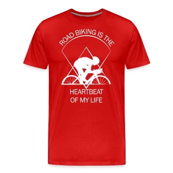 Racer - Men's Premium Organic T-Shirt - red - Front - Damien (186cm)