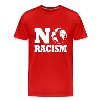 No racism - T-shirt bio Premium Homme - rouge - Devant - Damien (186cm)