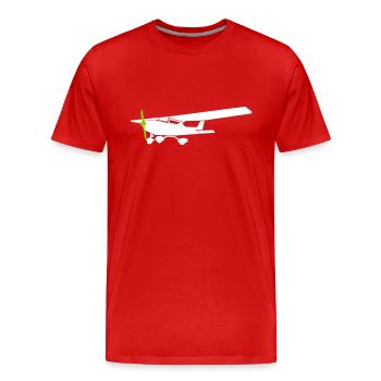 Cessna - Männer Premium Bio T-Shirt - Rot - Vorne - Damien (186cm)