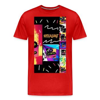 10trayant Style Streetart 4000 - T-shirt bio Premium Homme - rouge - Devant - Damien (186cm)