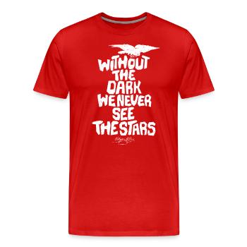 Edgar Allan Poe Quote, Literature Visual - Men's Premium Organic T-Shirt - red - Front - Damien (186cm)