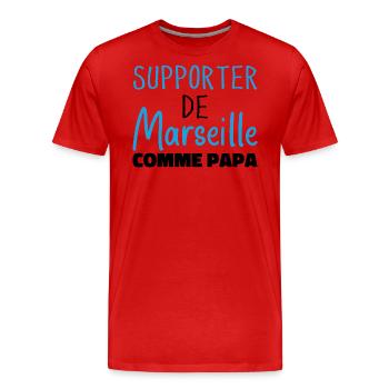 Marseille Humor Marseille Fan - Männer Premium Bio T-Shirt - Rot - Vorne - Damien (186cm)