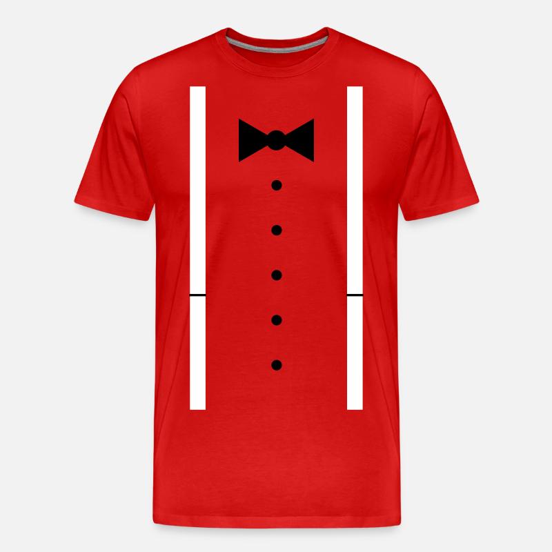 Hosenträger - Männer Premium Bio T-Shirt - Rot