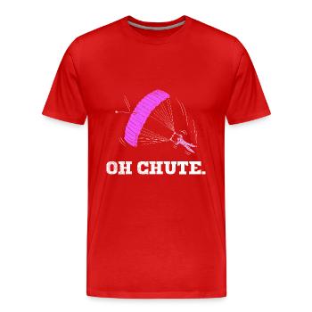 Oh Chute Parachutisme - T-shirt bio Premium Homme - rouge - Devant - Damien (186cm)
