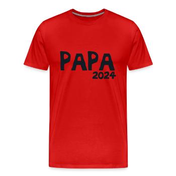 Dad 2024 Future Dad 2024 - Men's Premium Organic T-Shirt - red - Front - Damien (186cm)