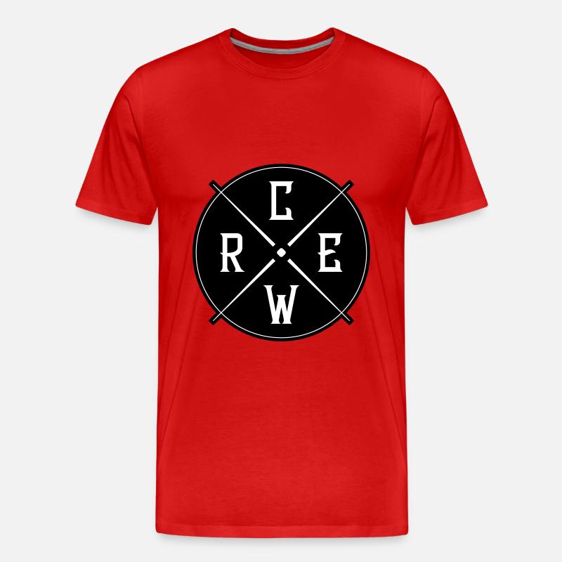 Crew Kreis - Männer Premium Bio T-Shirt - Rot