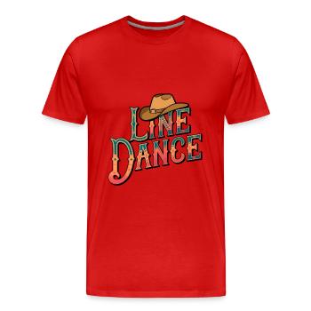 Line Dance Was sonst? Ich bin Line Dancer - Männer Premium Bio T-Shirt - Rot - Vorne - Damien (186cm)