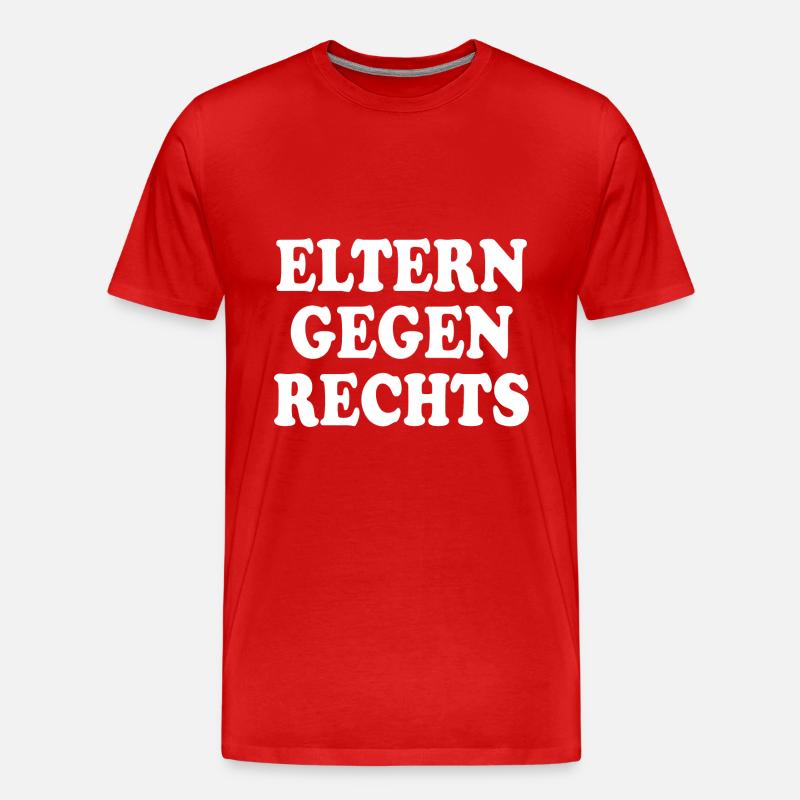 Eltern gegen rechts - Männer Premium Bio T-Shirt - Rot