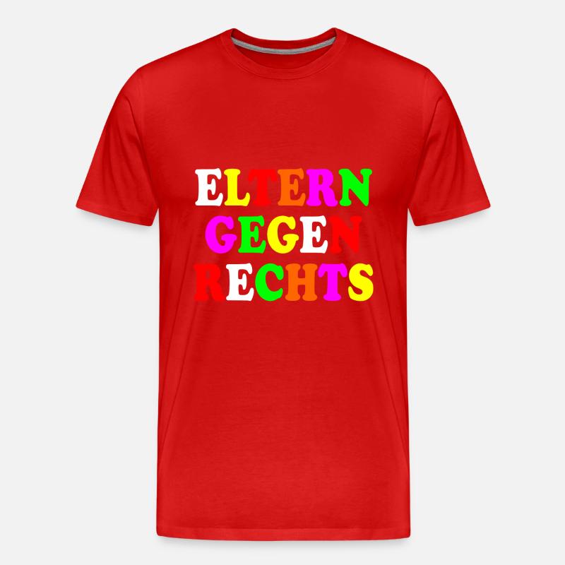 Eltern gegen rechts - Männer Premium Bio T-Shirt - Rot