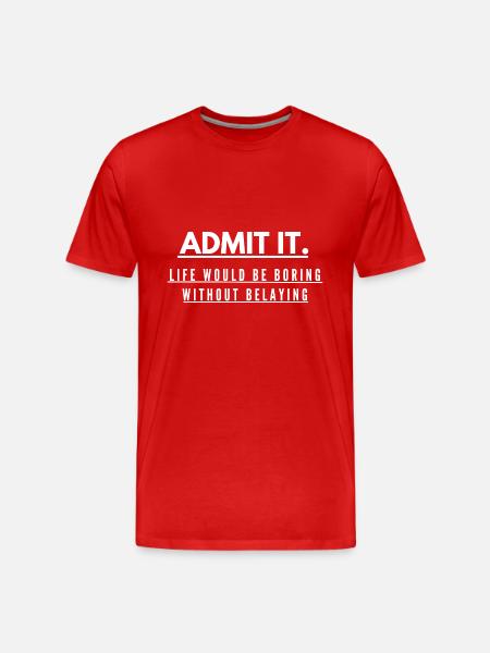 Rock Climbing Bouldering - Men's Premium Organic T-Shirt - red