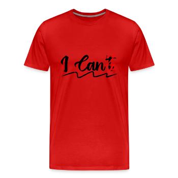 i can't | i can - T-shirt bio Premium Homme - rouge - Devant - Damien (186cm)