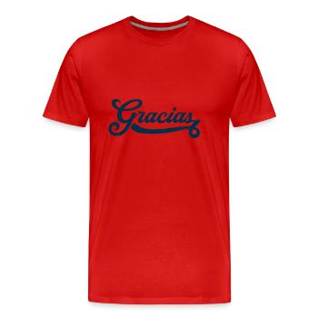 gracias - T-shirt bio Premium Homme - rouge - Devant - Damien (186cm)