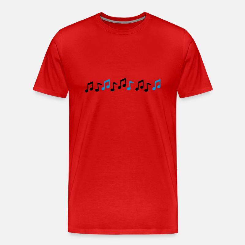 Noten - Männer Premium Bio T-Shirt - Rot