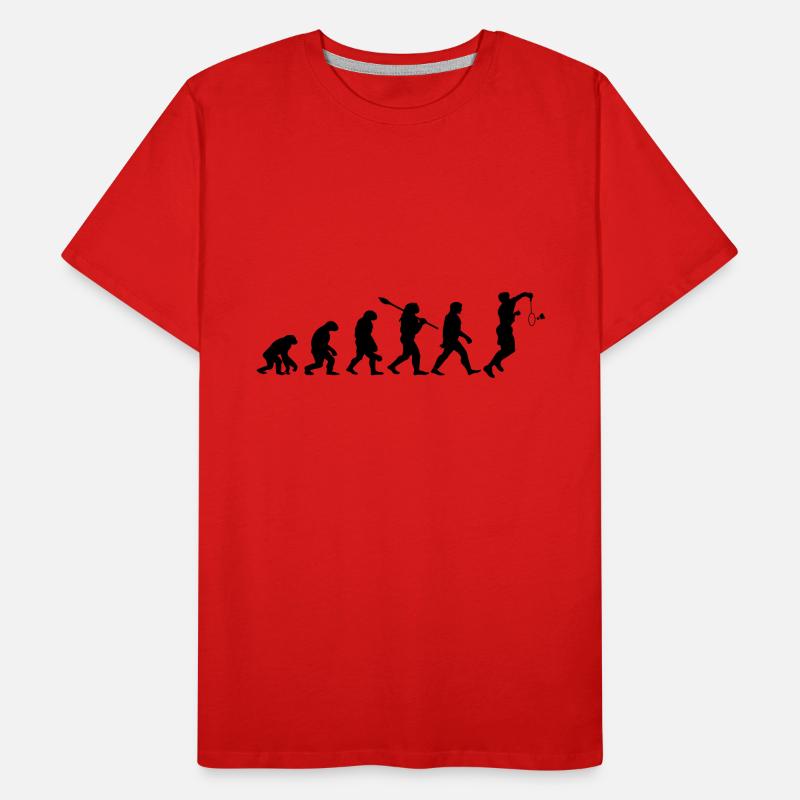 Badminton Evolution Badminton Player Men's Premium Organic T-Shirt