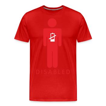 Deaktivierter Batterie-Stecker - Männer Premium Bio T-Shirt - Rot - Vorne - Damien (186cm)