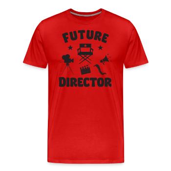 Futur directeur - T-shirt bio Premium Homme - rouge - Devant - Damien (186cm)