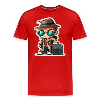 Top Secret - Men's Premium Organic T-Shirt - red - Front - Damien (186cm)
