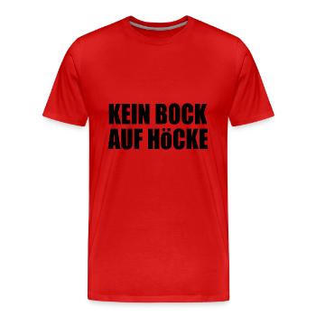 kein bock auf höcke - Männer Premium Bio T-Shirt - Rot - Vorne - Damien (186cm)