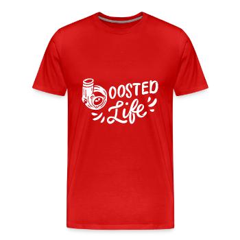 Boosted Life Für Autoschrauber - Männer Premium Bio T-Shirt - Rot - Vorne - Damien (186cm)